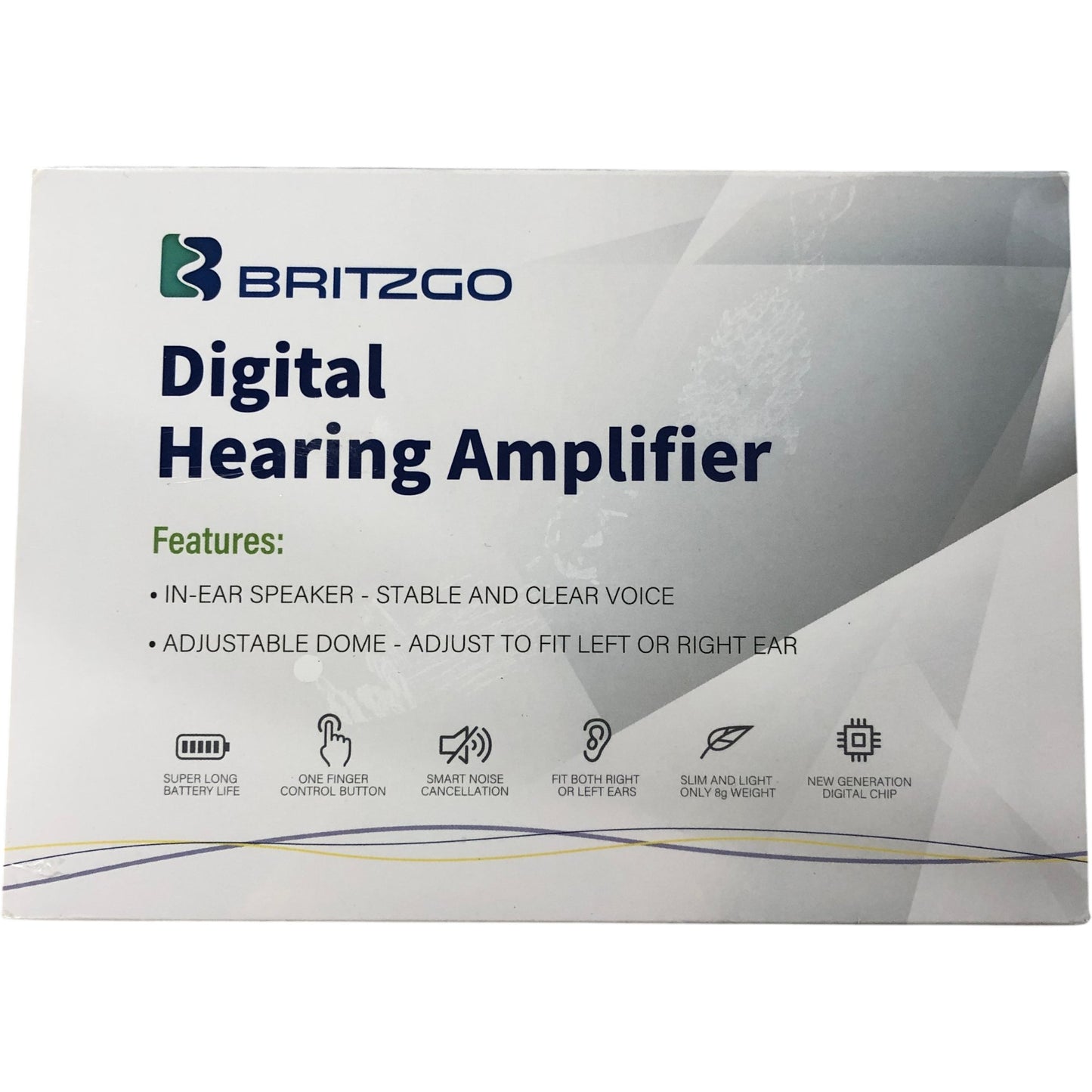 BRITZGO Digital Hearing Amplifier VHP-602 In Ear Adjustable Dome New Features