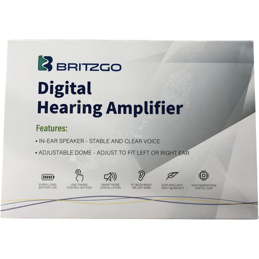 BRITZGO Digital Hearing Amplifier VHP-602 In Ear Adjustable Dome New Features