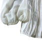 River Island UK6 Women's Pleated Blouse Long Sleeve Cream Polyester Top