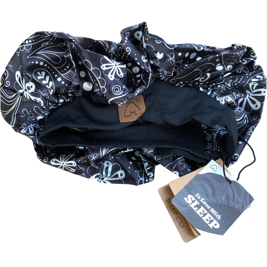 Hat Hut Satin Silk Sleep Cap Paisley Design Soft Sleepwear With Scrunchie