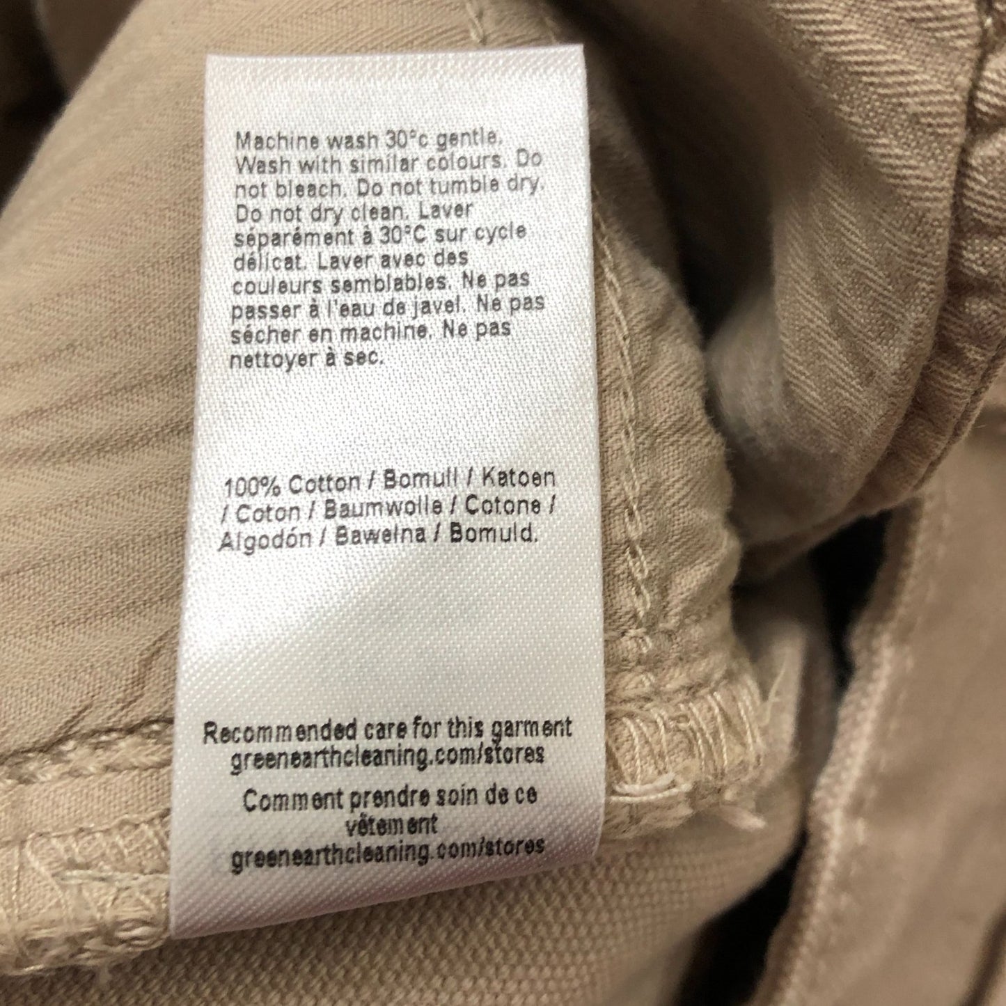 River Island Men's Loose Fit Cargo Shorts W30 Beige Cotton Lightweight