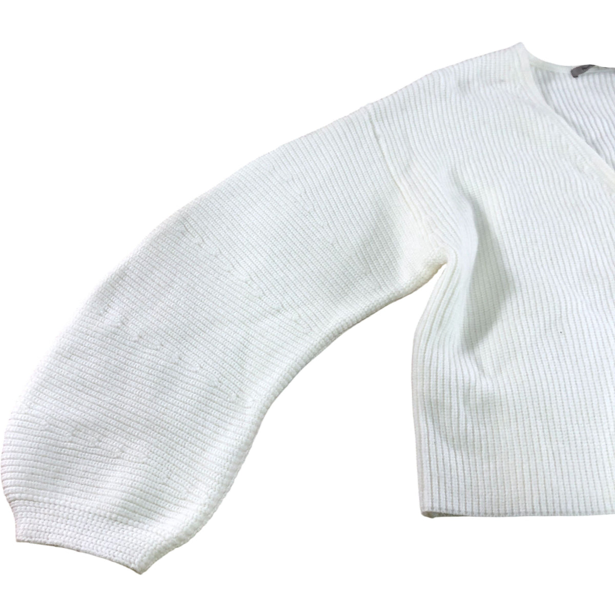 River Island Women's Size Medium Cardigan Cream Ribbed Long Sleeve