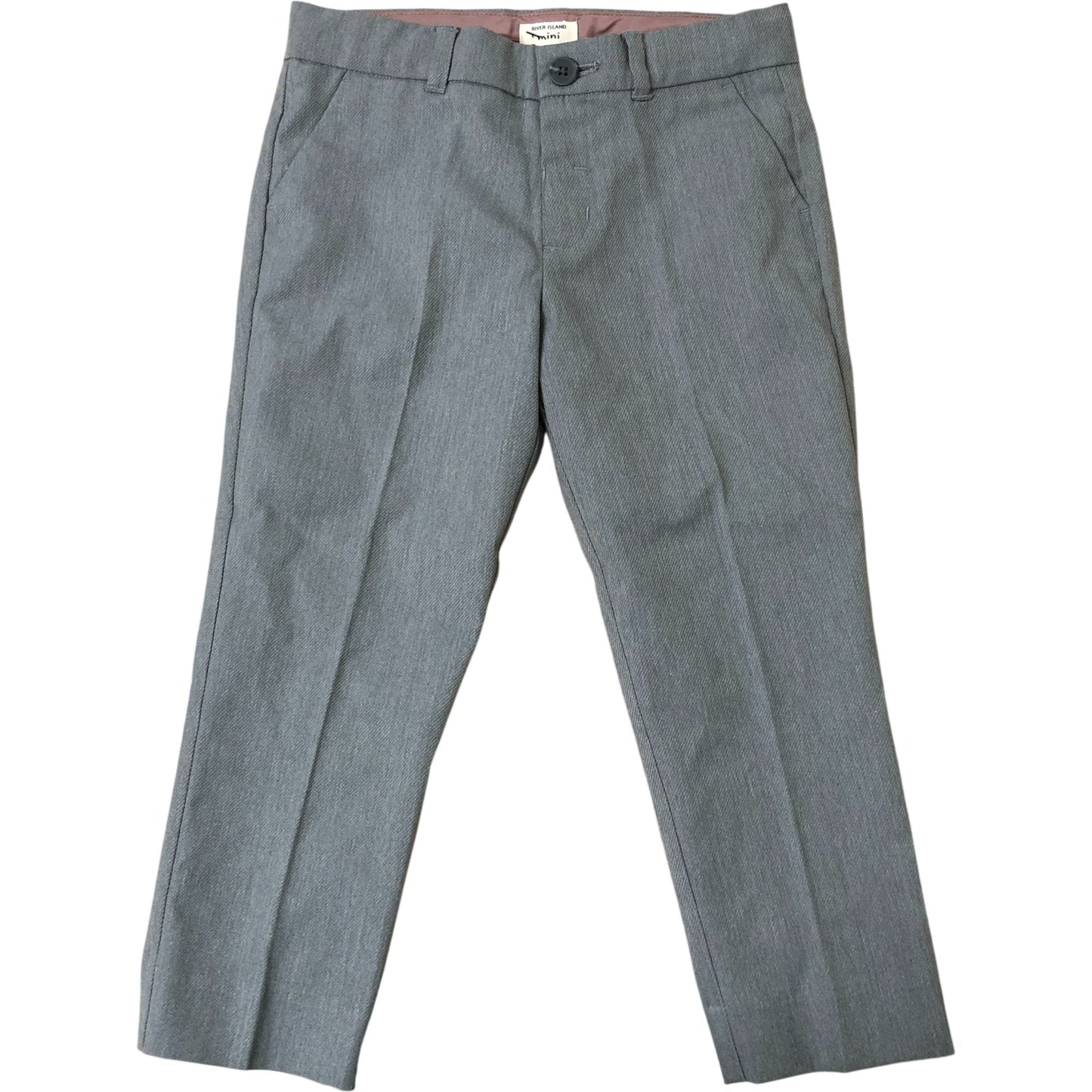 River Island Mini Trousers 2-3 Years Boys Smart Casual Grey