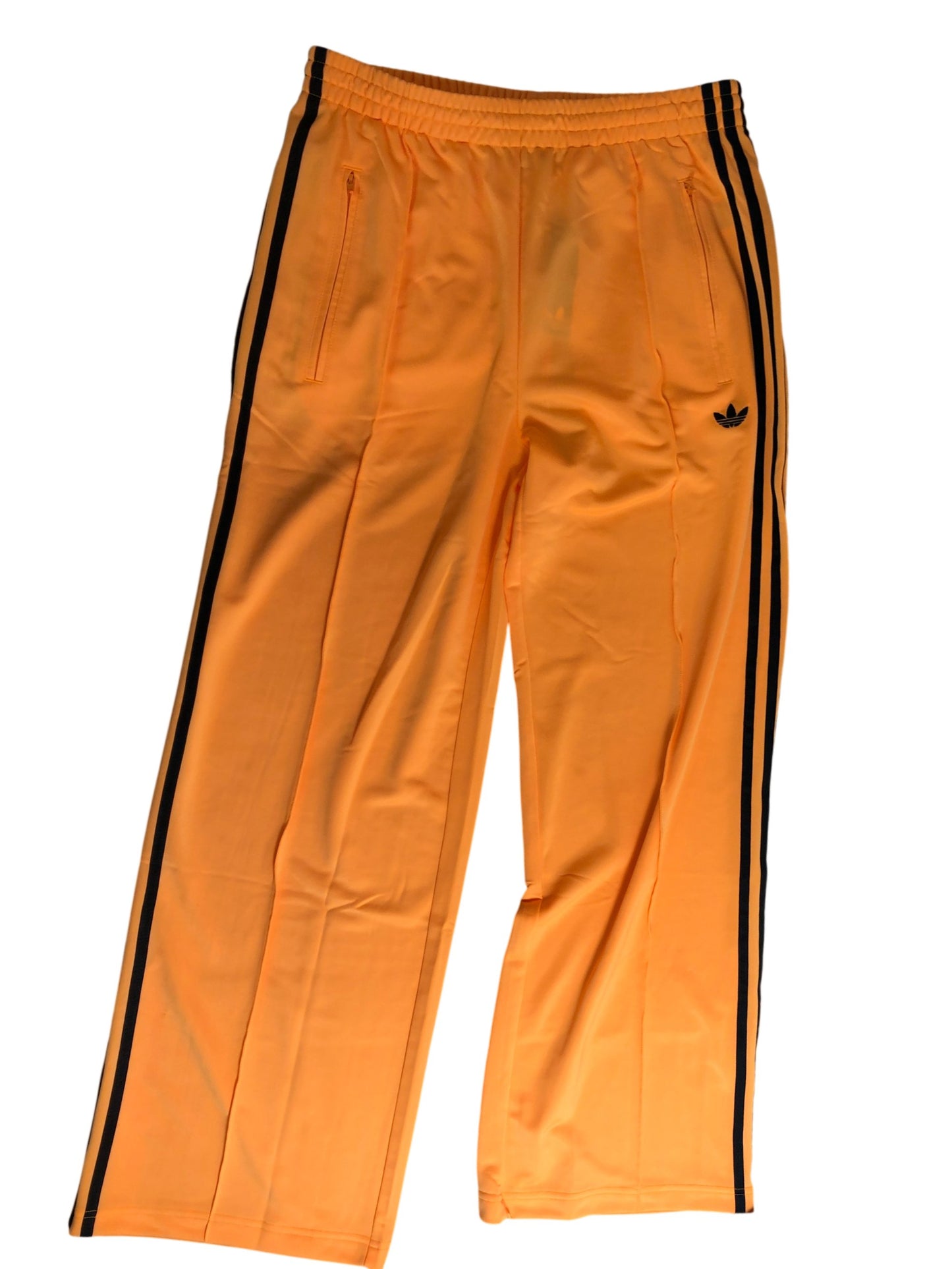 Adidas Originals Track Trousers UK12-14 Women's Orange Athletic Polyester Style
