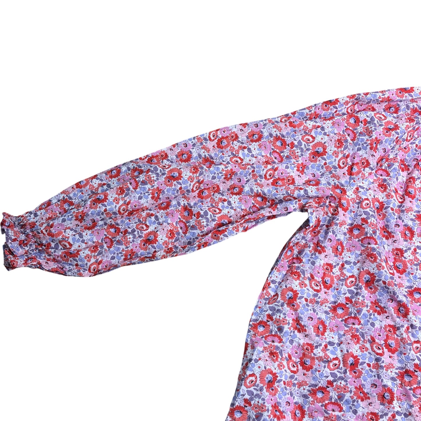 Cath Kidston Raglan Blouse UK16 Women's Floral Cotton Pink Long Sleeves