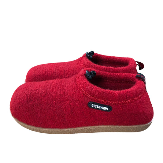 Giesswein Vent Slippers UK4 Women's Merino Wool Flat Chili Red Comfort Shoes