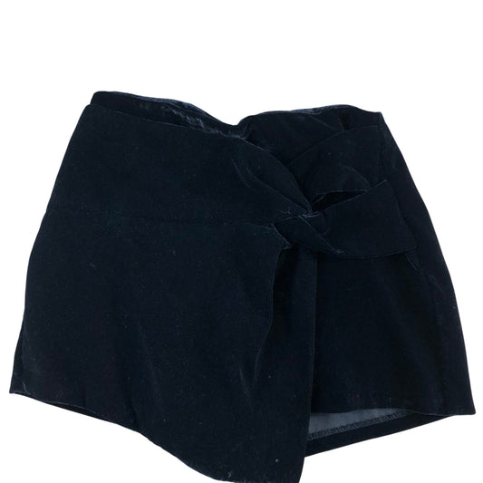 River Island Black Velvet Wrap Shorts UK10 Women's Casual Stylish Trendy