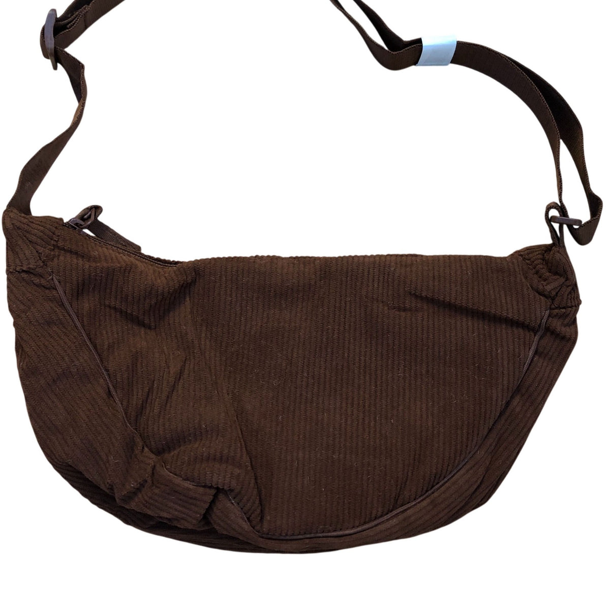 AUCUU Crossbody Crescent Bag Brown Corduroy