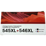 Salols 545XL 546XL Ink Cartridges Compatible Canon Black Colour Bundle