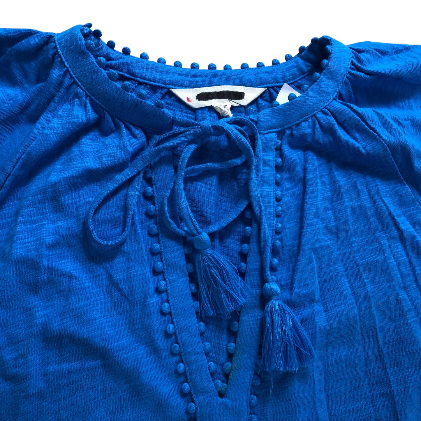 Branded Blue Pom Pom Dress - Size 12R
