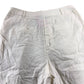 Trousers UK14R Women's Cream Linen Blend Wide Leg Pleated