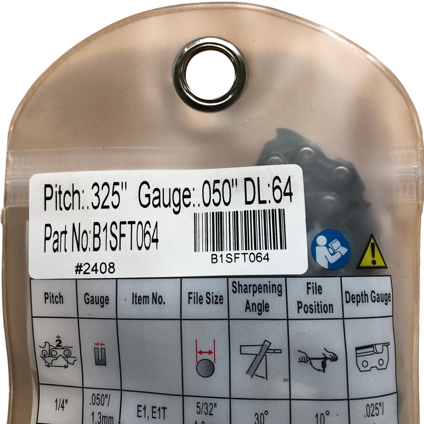 ROTATECH Replacement Chain Pitch325 Gauge050 DL64 For Cutting Edge Chainsaws 2PC