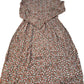 Long Sleeve Dress Size UK 10 Viscose With Floral Print Brown