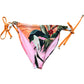 River Island Poolside Swim Briefs Women's Floral Bikini Bottoms Pink Size 12