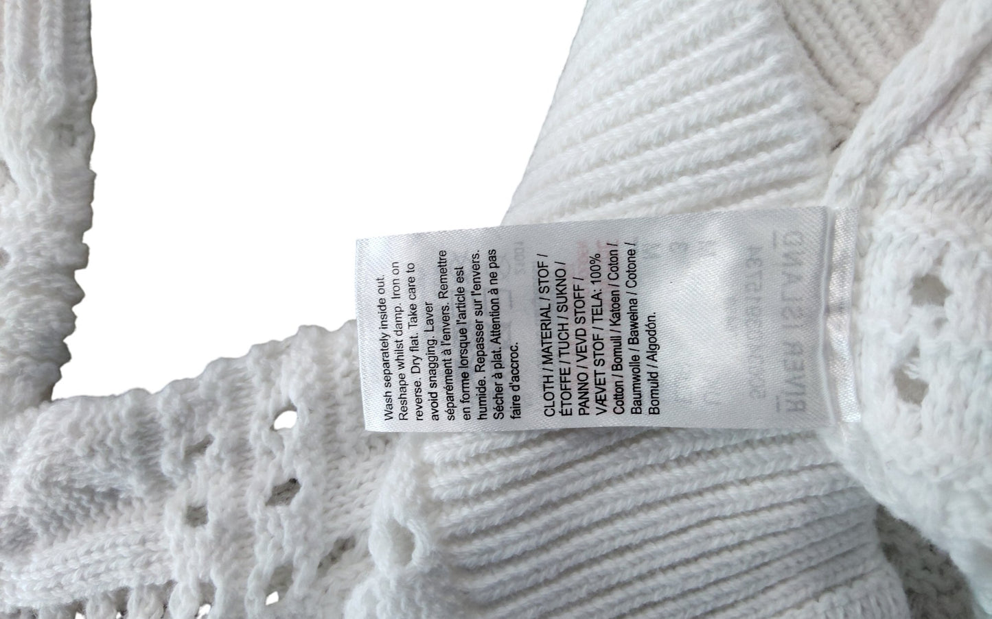 River Island Men's Short Sleeve White Knitted Cardigan Size M Stylish Design