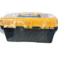 Airaj 15 Inch Tool Box Plastic Organiser Storage Container Black Yellow