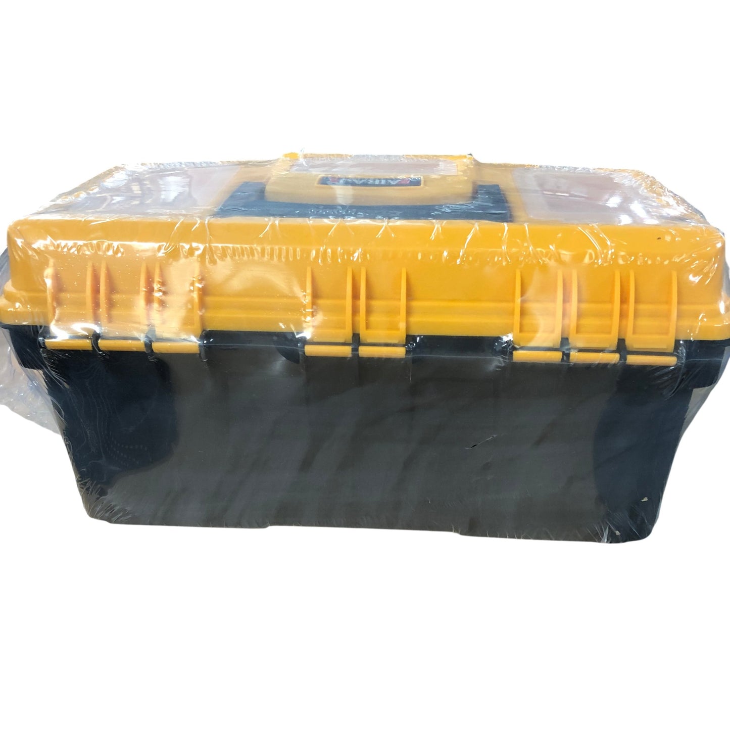 Airaj 15 Inch Tool Box Plastic Organiser Storage Container Black Yellow