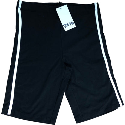 Yours Clothing Black Sports Shorts Women's Cotton Blend Activewear