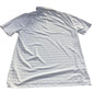 Nike Dri-FIT Polo Shirt Medium Men's White Striped Sports Wear Comfy Fit