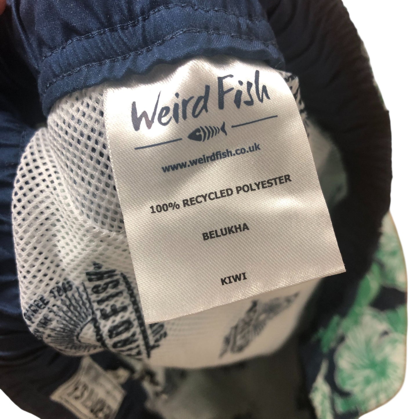 Weird Fish Bellukha 34 Men's Swim Shorts Green Floral Print Recycled Polyester