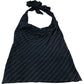 River Island Women's Black Striped Halter Top Size UK6
