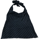 River Island Women's Black Striped Halter Top Size UK6