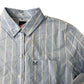 Crew Clothing Company Relaxed Fit Shirt Women's Light Blue Striped Cotton Size 8