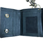 RFID Blocking Wallet Black Leather Chain Clip Closure Compact Design