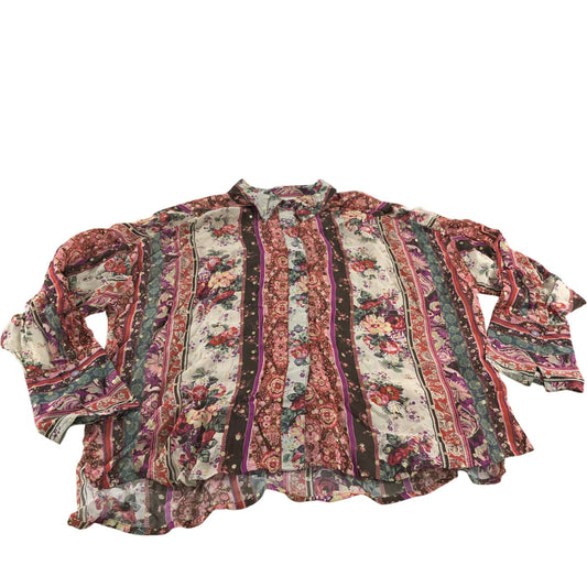 River Island Floral Print Shirt UK12 Women's Long Sleeve