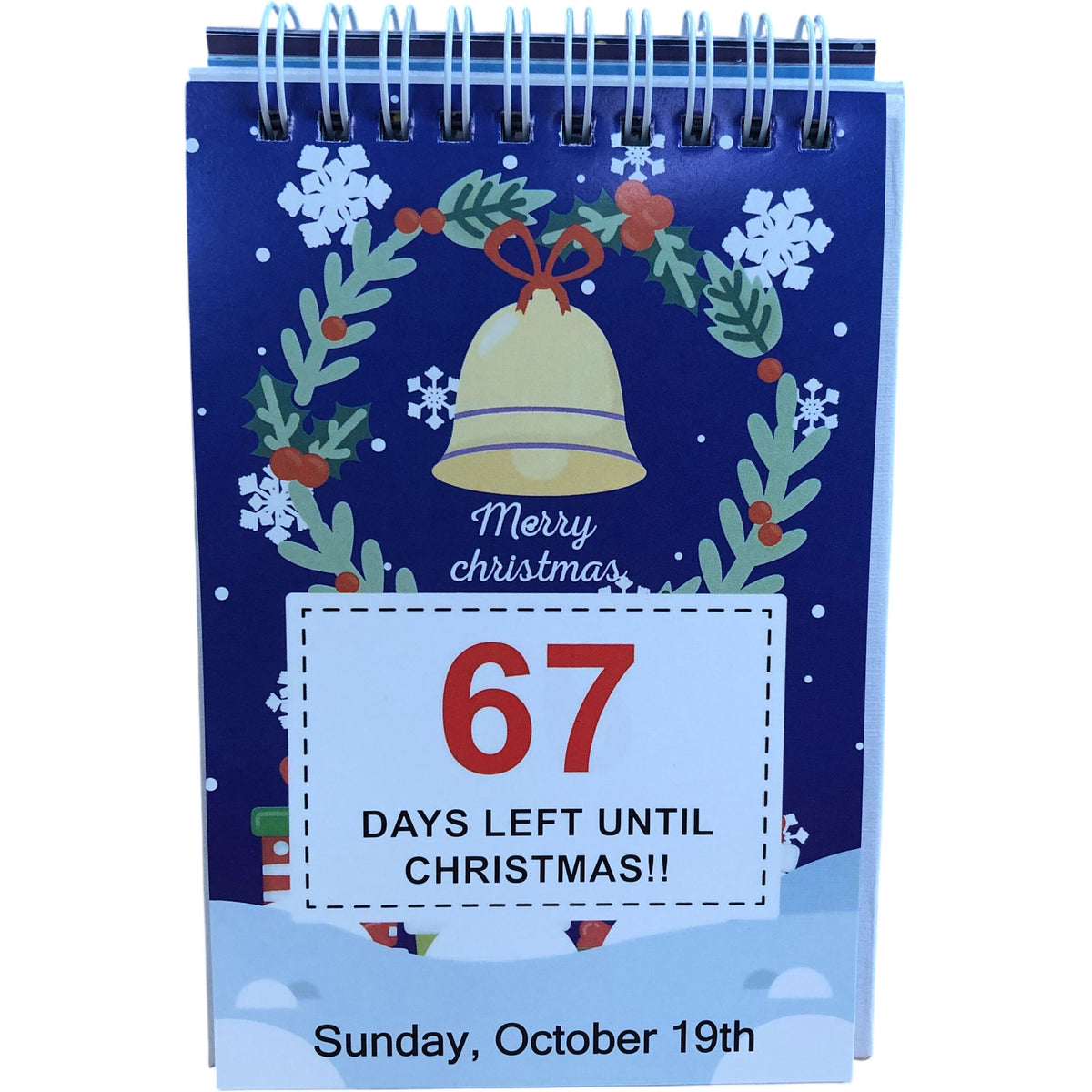 Christmas Countdown 100 Day Calendar Festive Advent Joyful Décor Gift