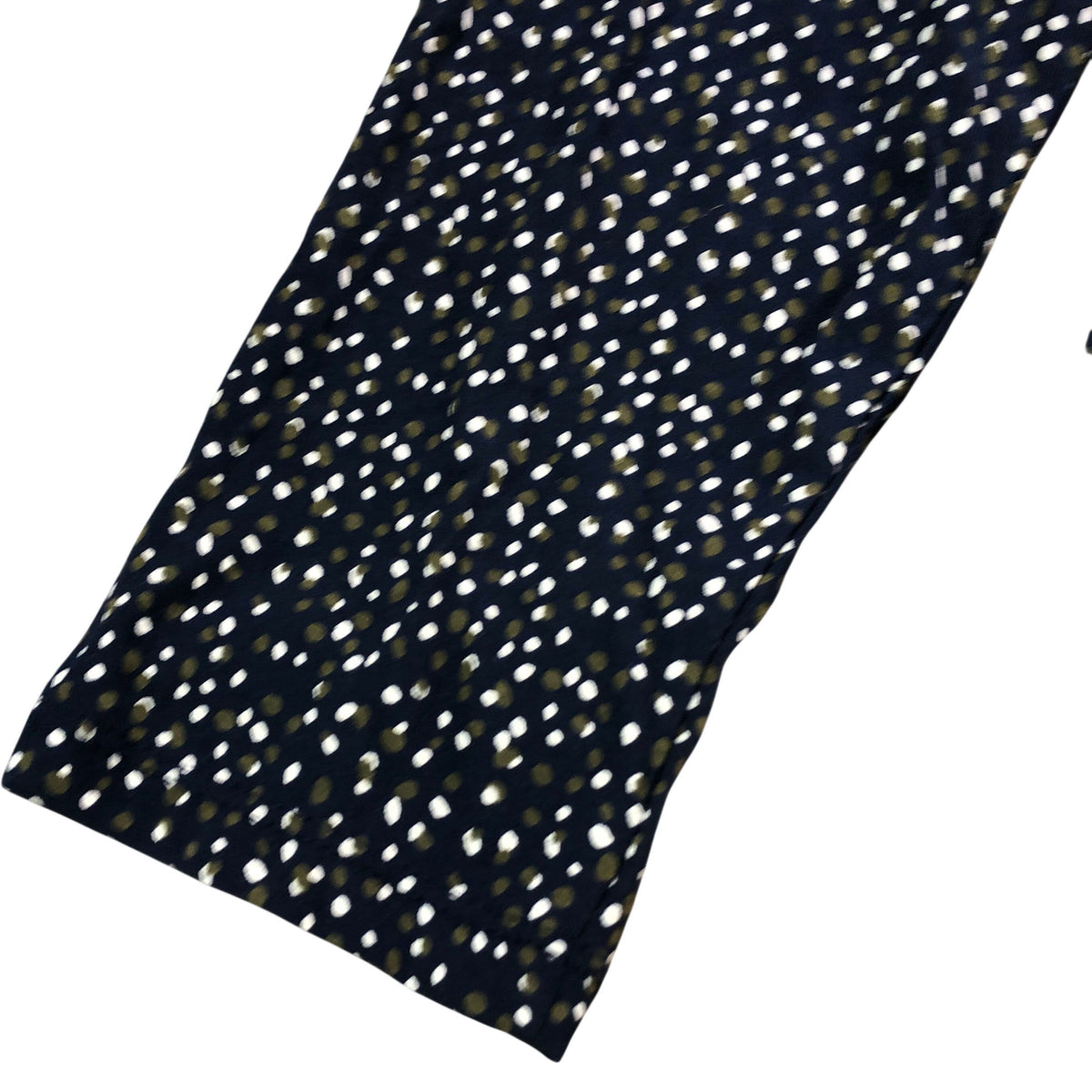 Navy Multi Spot Print Button Front Midi Dress Size UK8 Women's