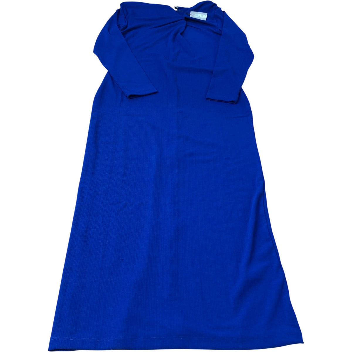 River Island Long Sleeve Dress Women's Royal Blue Polyester Blend Casual