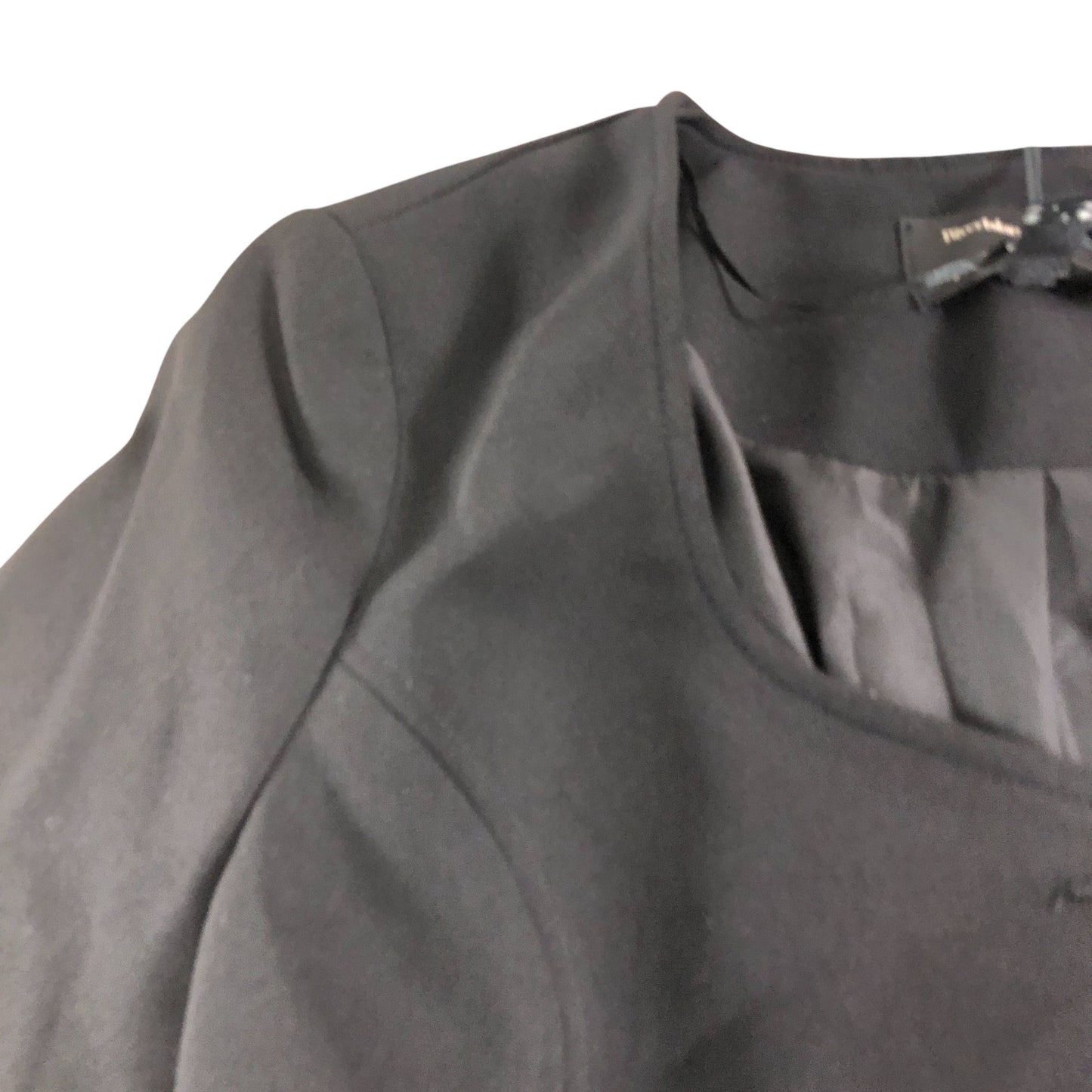 River Island Peplum Blazer UK12 Women's Black Button Detail Long Sleeve
