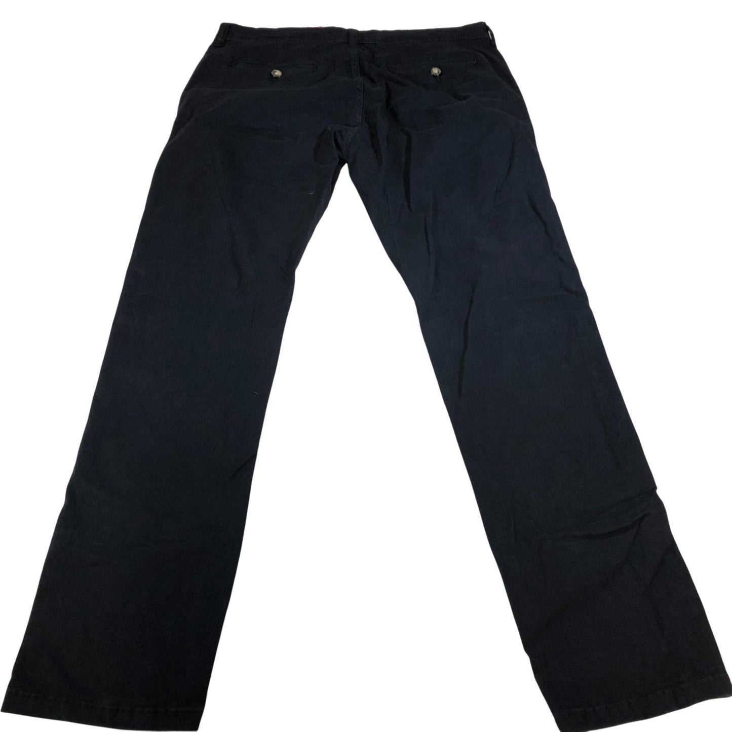 Onfire Chinos W32 L32 Men Solid Navy Blue Cotton Stretch Trousers