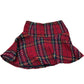 Red Check Skirt Size 6 Flared Design Tweed Style