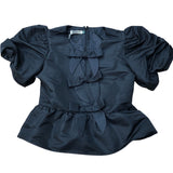 Baukjen Ophelia Bow Detail Blouse Caviar Black Size 12
