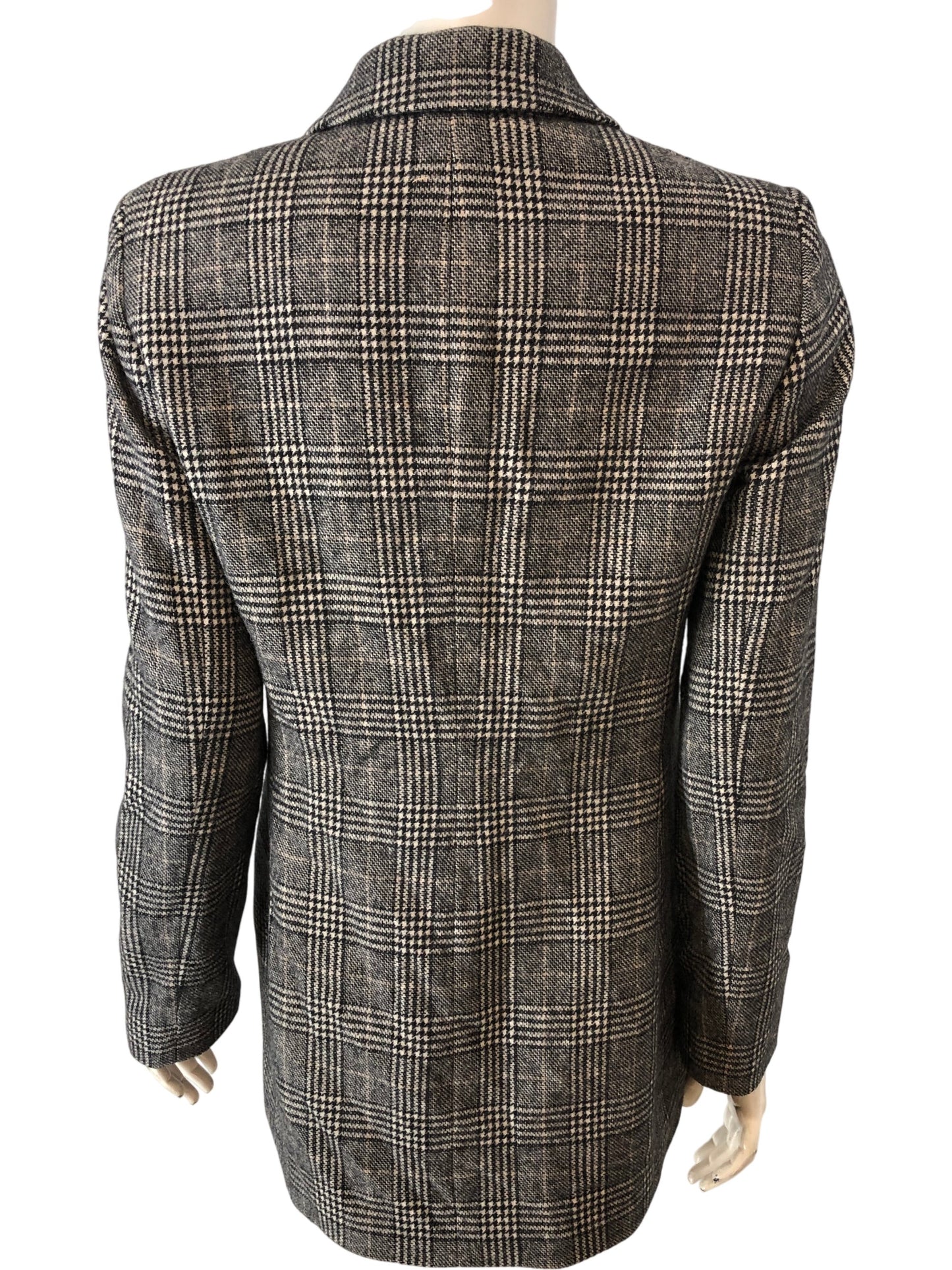 MADELEINE Checked Blazer UK10 Women's Tweed Pattern Short Jacket