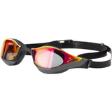 SWIMMER Racing Goggles Anti Fog UV Protection Adjustable Strap Black Red