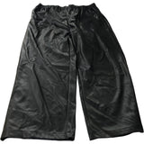 Trousers UK18 Women's Wide Leg Black Vinyl 100% Polyester