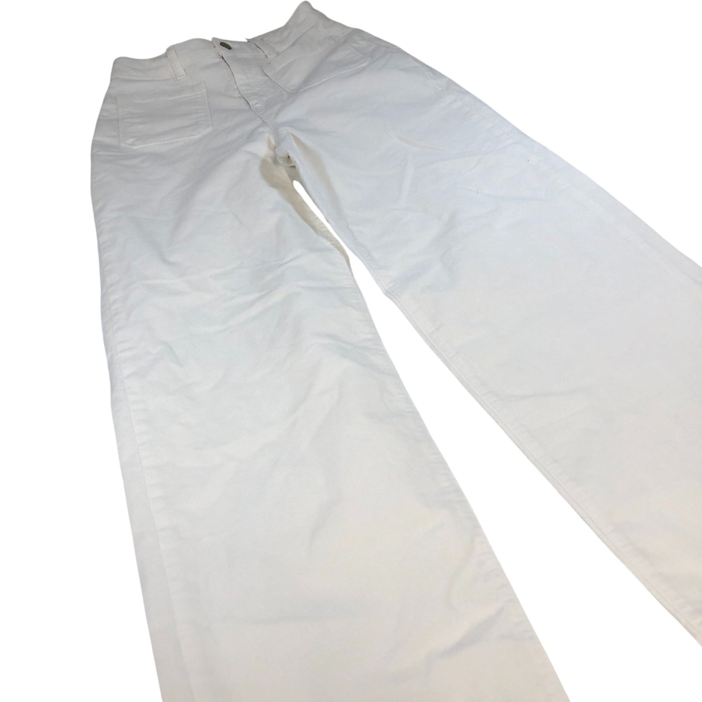 Branded Cream Wide Leg Trousers Women's Cotton Elastane Casual Style UK10 Small