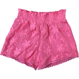 River Island Girls 12-18 Months Pink Palm Tree Design Shorts Elasticated Waist