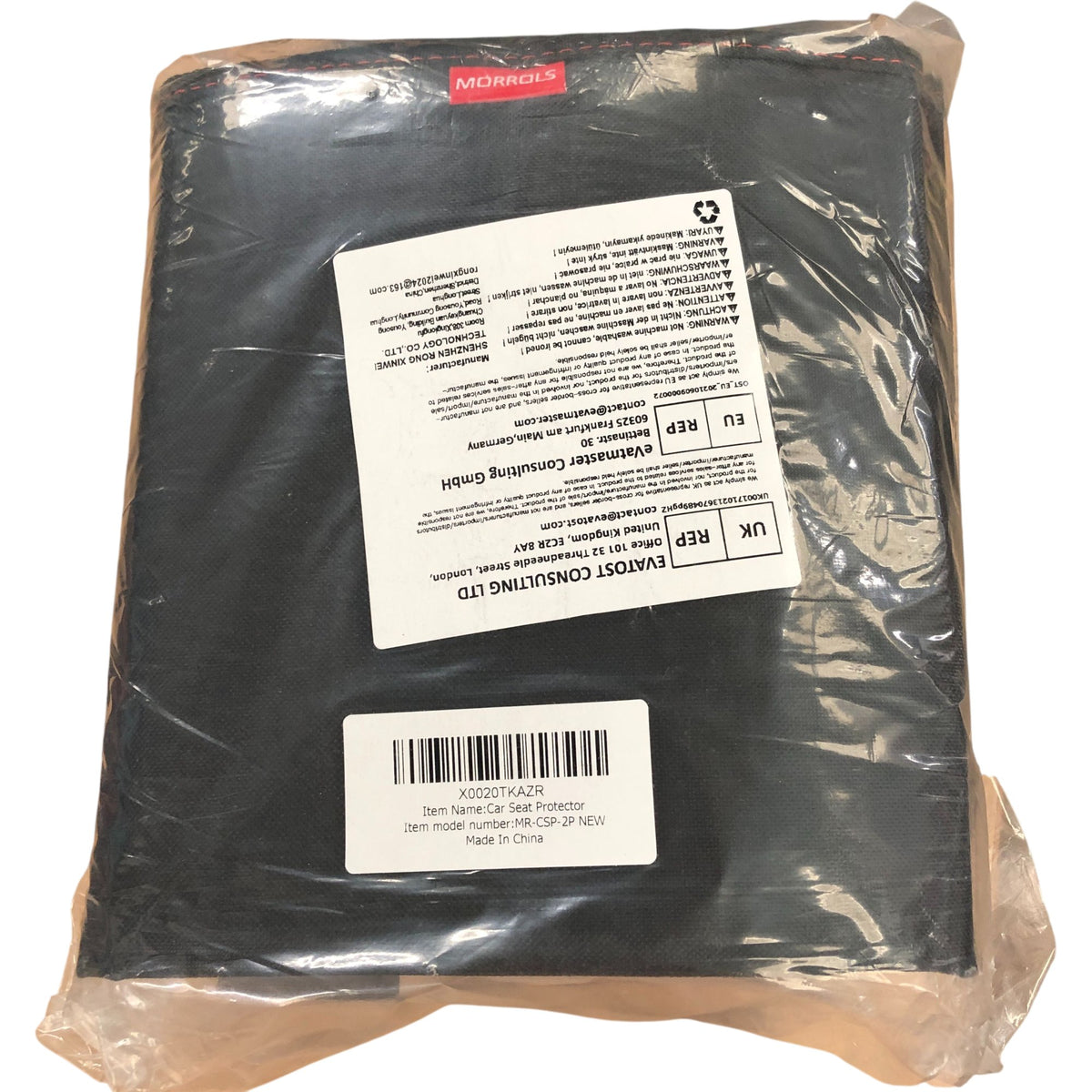 Two Car Seat Protector Covers Waterproof Auto Seat Cover Durable Black
