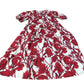 Baukjen Floral Print Dress UK14 Women's Organically Made Red White Cotton