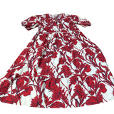 Baukjen Floral Print Dress UK14 Women's Organically Made Red White Cotton