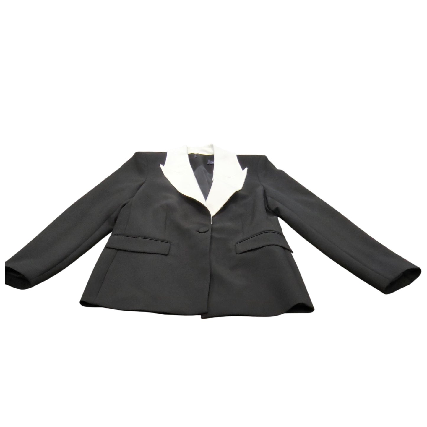 Red Herring Tuxedo Jacket UK12 Women's Formal Wear Black with White Satin Collar
