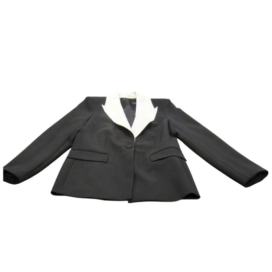 Red Herring Tuxedo Jacket UK12 Women's Formal Wear Black with White Satin Collar