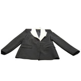 Red Herring Tuxedo Jacket UK12 Women's Formal Wear Black with White Satin Collar
