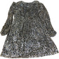 Sequin Dress UK14 Women's Long Sleeve Wrap Glittery Party Dress