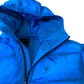 Translucent Blue Hooded Puffer Jacket Size M