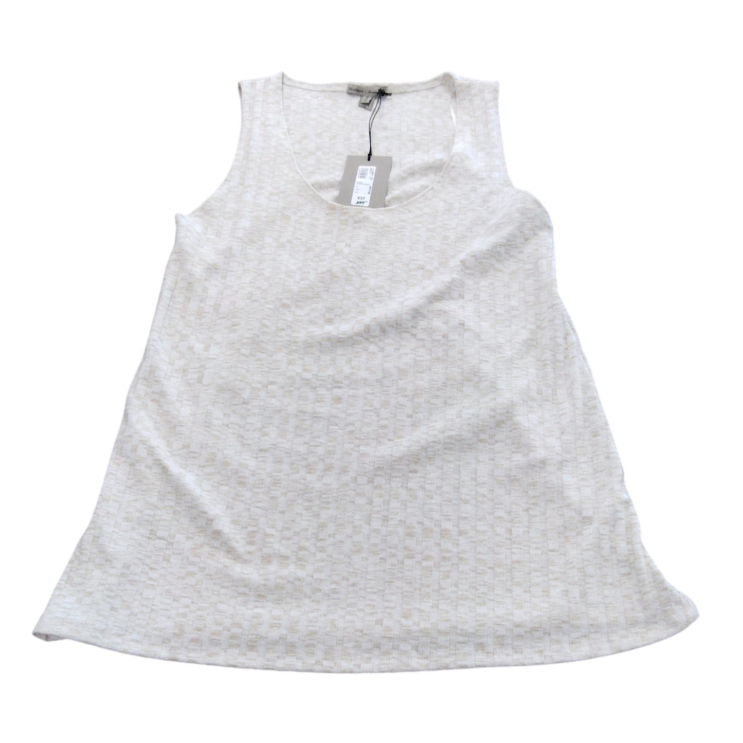 River Island Women's White Textured Tank Top UK Size S Sleeveless Style